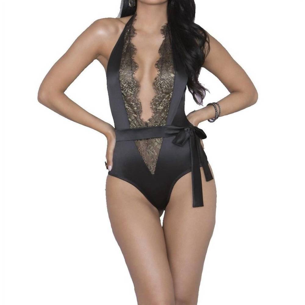 NEW ICOLLECTION orleans teddy bodysuit in black